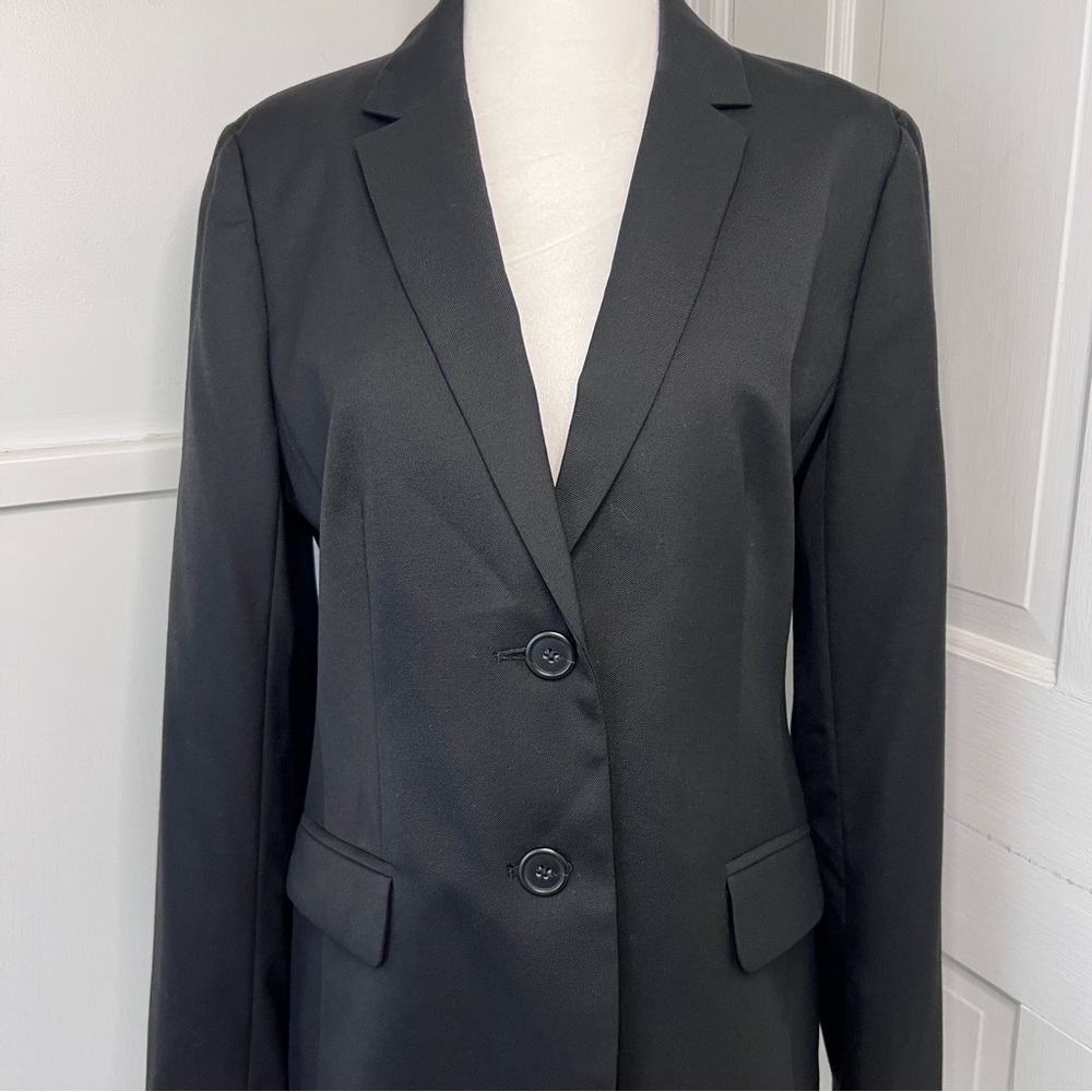 J. Crew 1035 Super 120's Wool Black Blazer Jacket - Picture 3 of 15